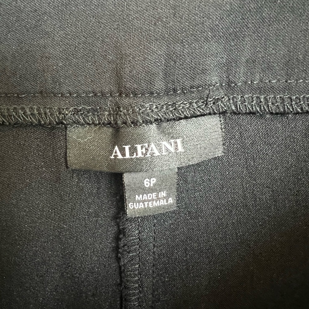 👖 Alfani Black Pull-On Ankle Dress Pants | Size 6P EUC - Picture 6 of 8